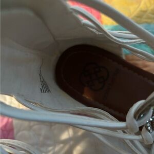 Egyptian type white crystal sandals